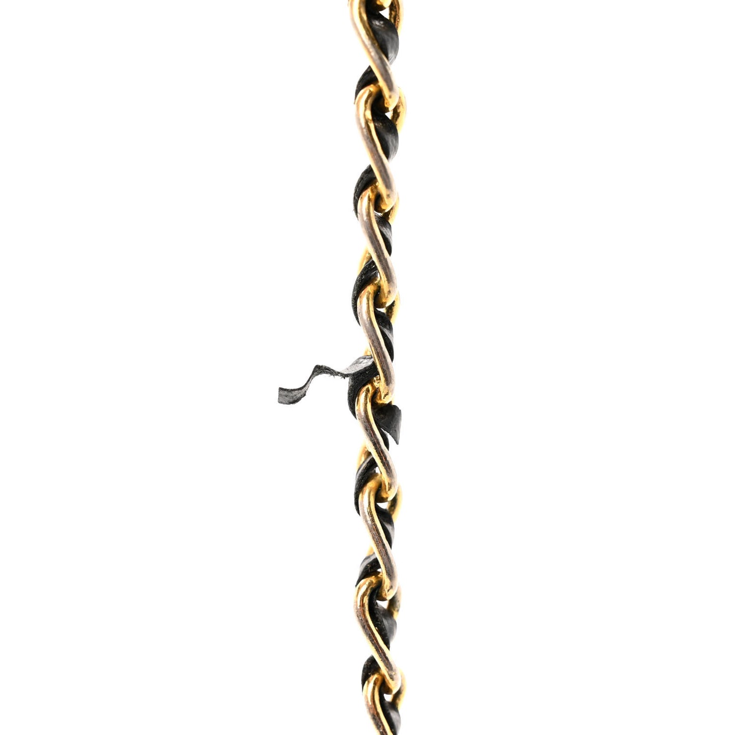 Saffiano Metal Oro Chain Wallet Black