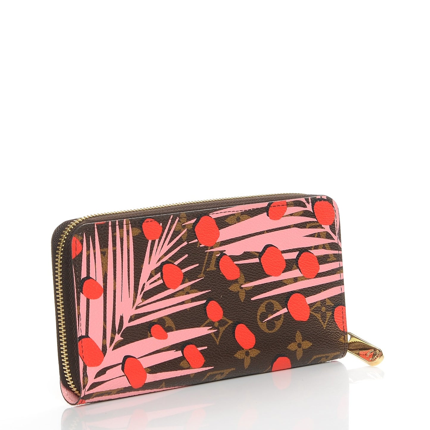 Monogram Jungle Dots Zippy Wallet Sugar Pink Poppy
