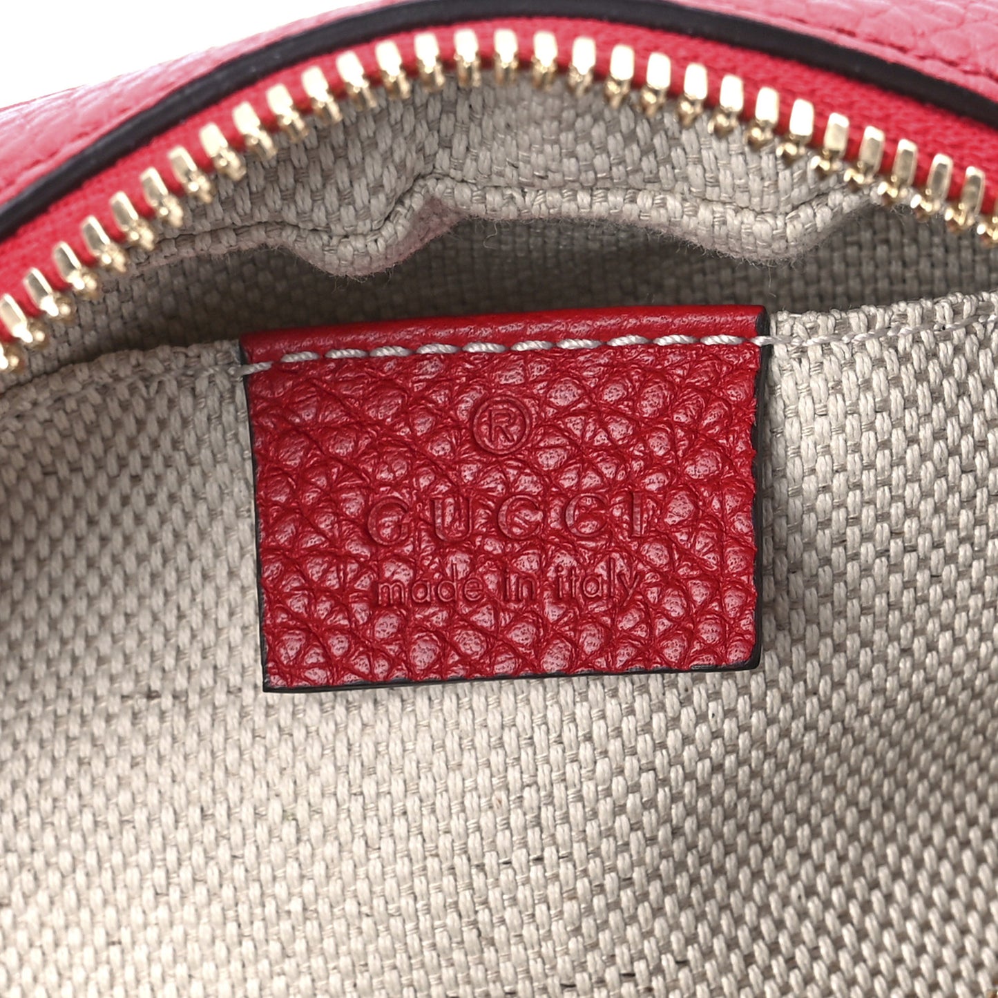 Pebbled Calfskin Small Soho Disco Bag Tabasco Red
