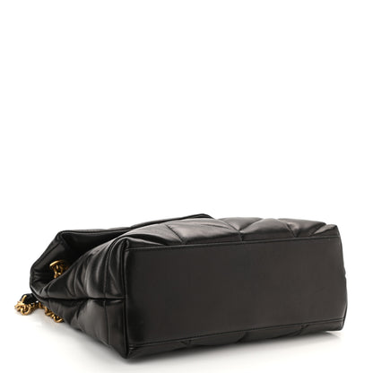 Saint Laurent Lambskin Quilted Small Loulou Puffer Monogram Chain Satchel Black 4 of 11