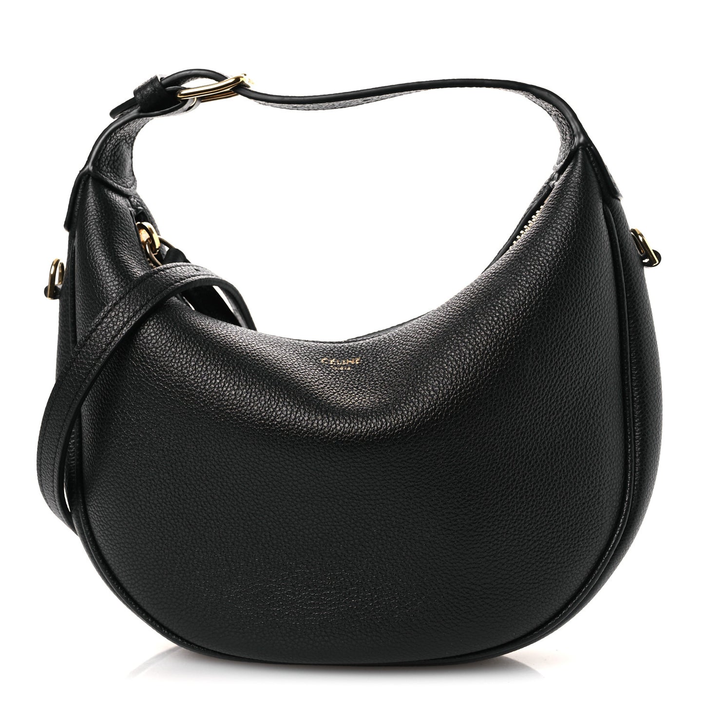 Supple Grained Calfskin Teen Lulu Shoulder Bag Black