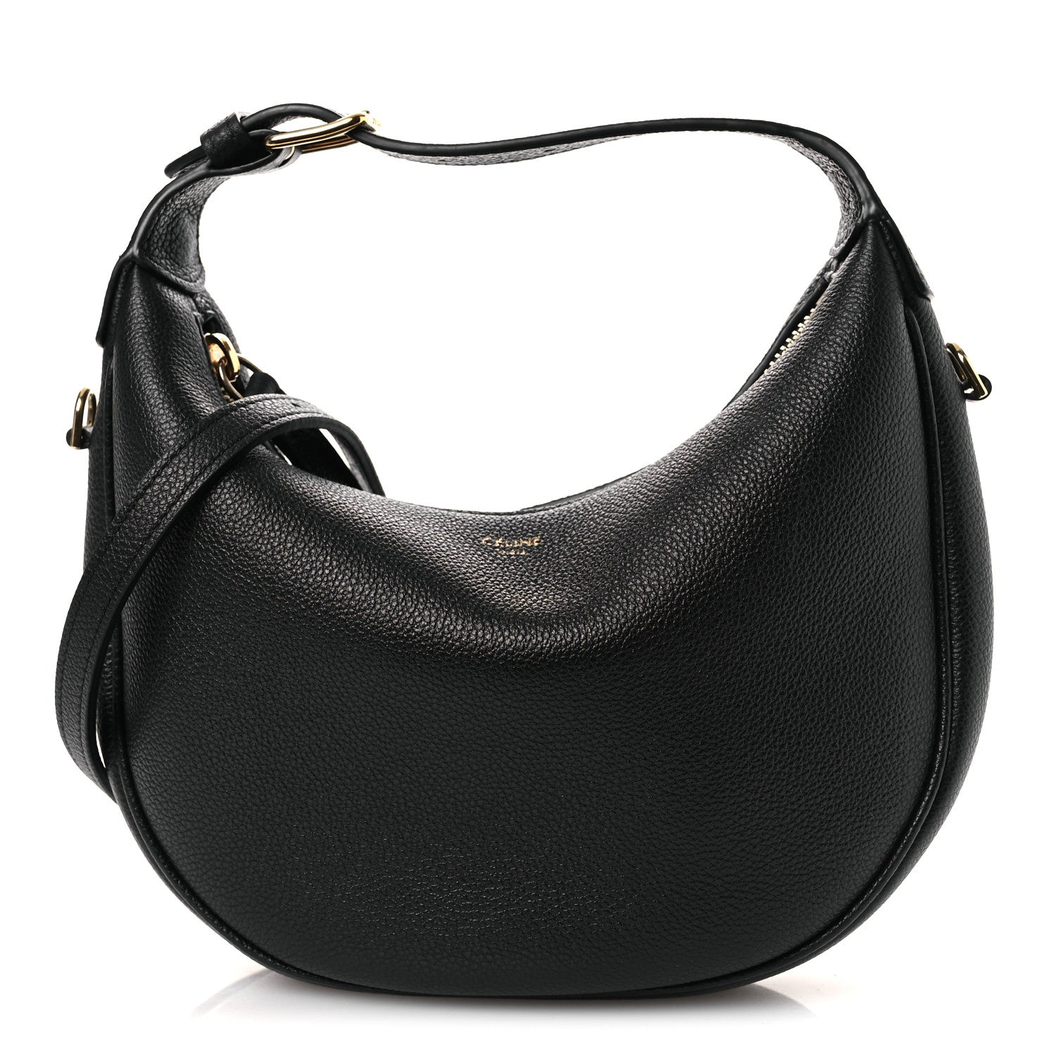 Celine Supple Grained Calfskin Teen Lulu Shoulder Bag Black 1 of 11