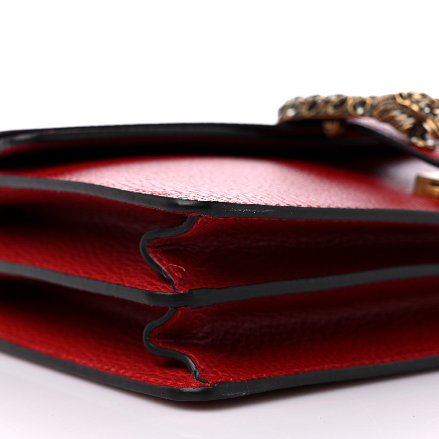 Gucci Dollar Calfskin Swarovski Crystal Small Dionysus Shoulder Bag Hibiscus Red 9 of 10