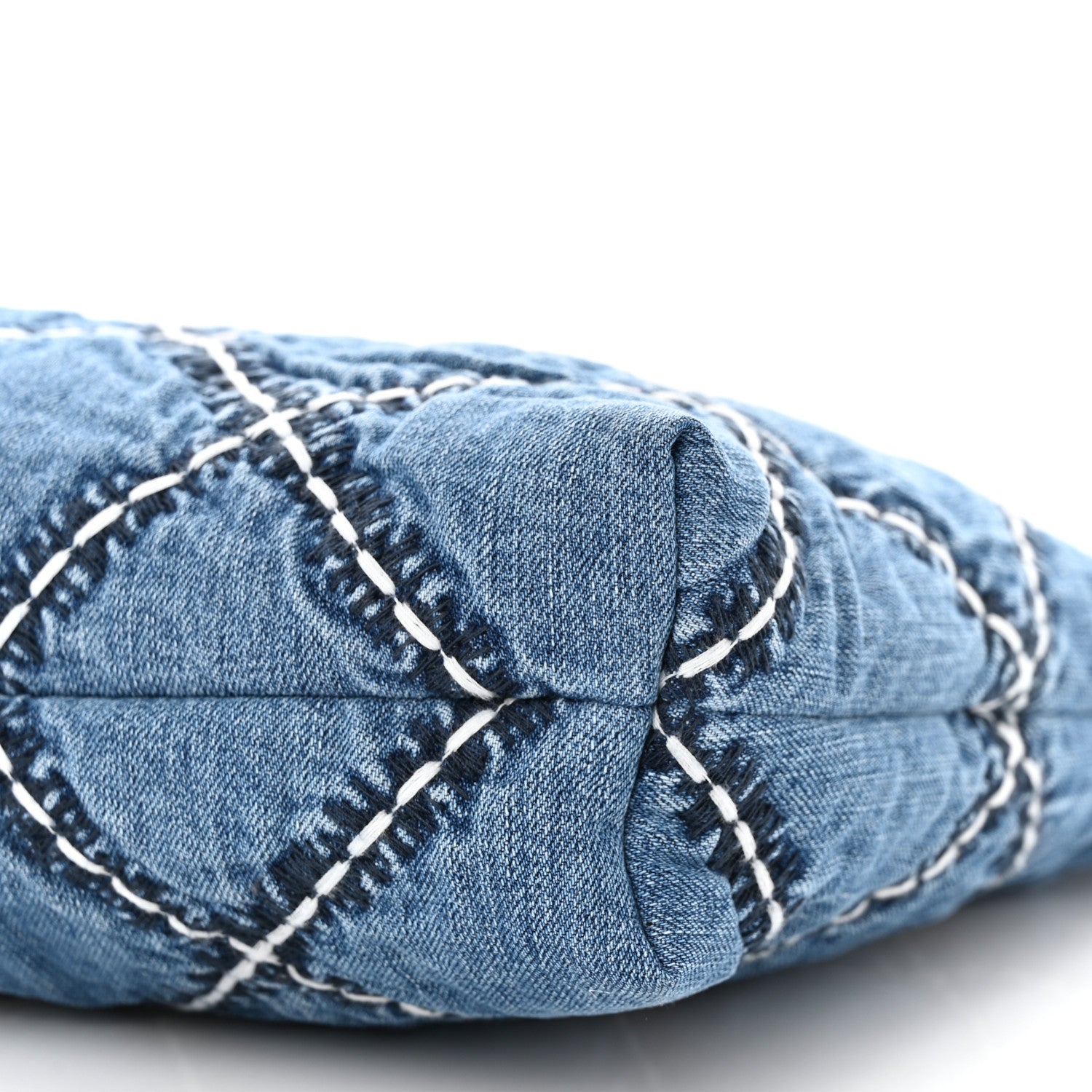 Chanel Stitched Denim Quilted Chanel 22 Blue 11 of 11