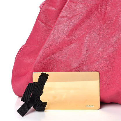 Prada Nappa Gold Clutch Peonia 8 of 8