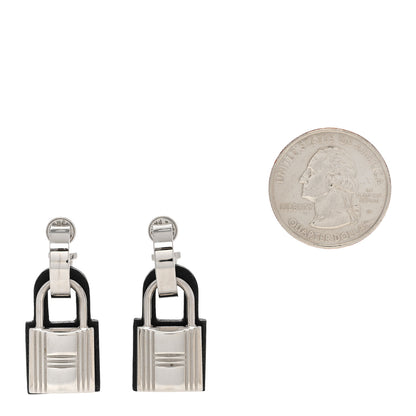 Hermes Palladium Swift O'Kelly Earrings Black 2 of 6