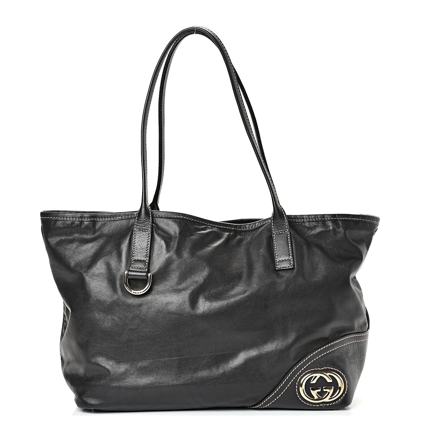 Leather Medium New Britt Tote Black
