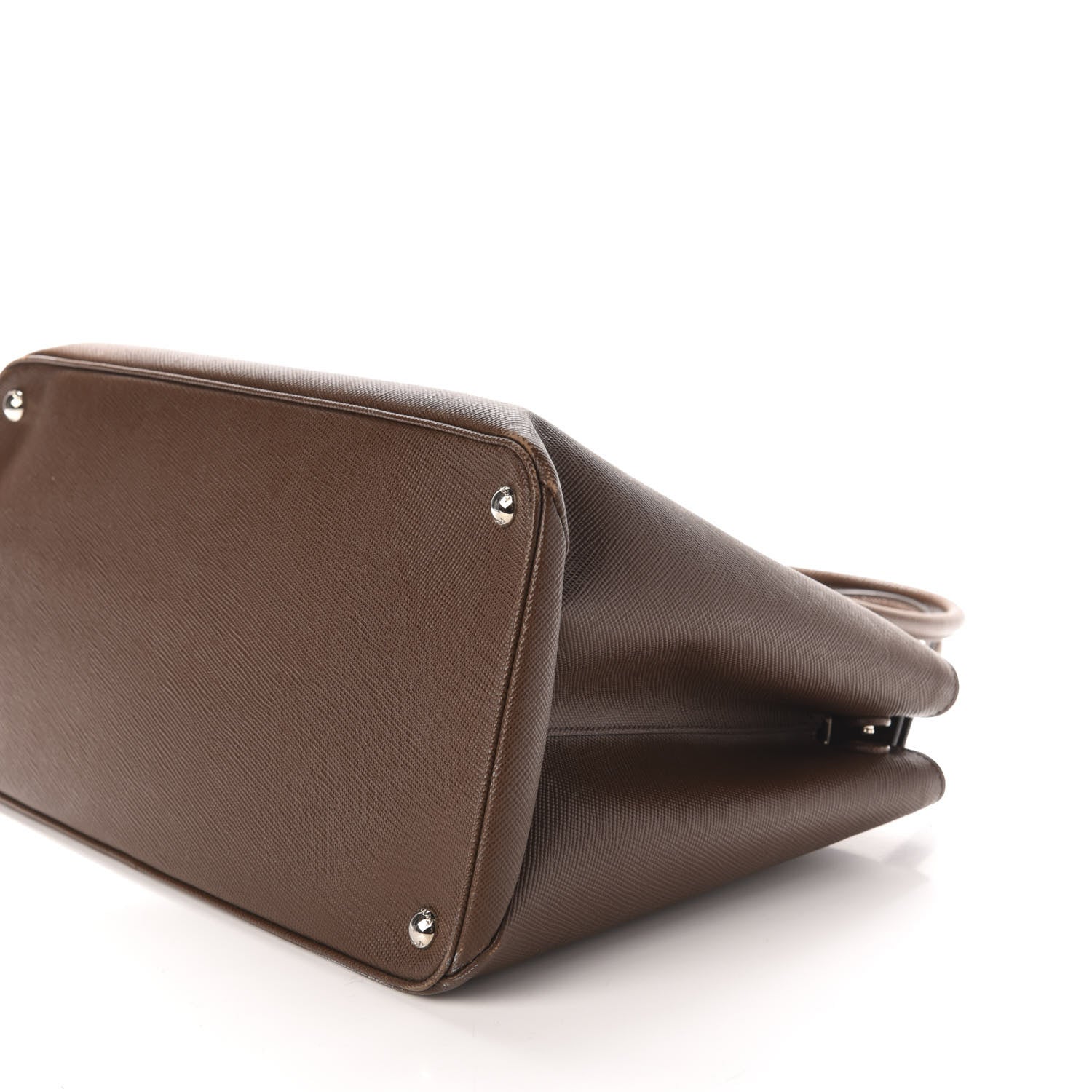 Prada Saffiano Cuir Twin Tote Cacao 9 of 15