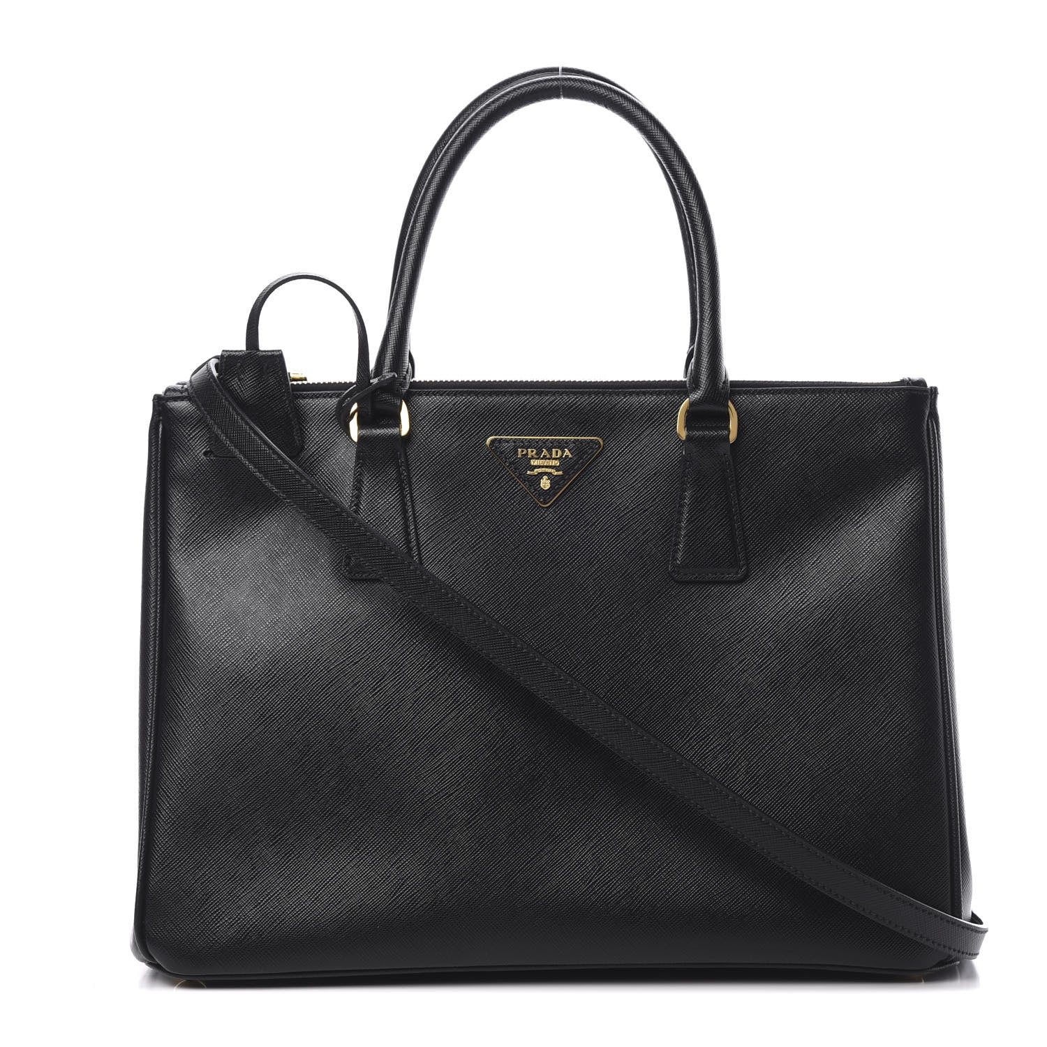 Prada Saffiano Medium Galleria Double Zip Tote Black 1 of 14