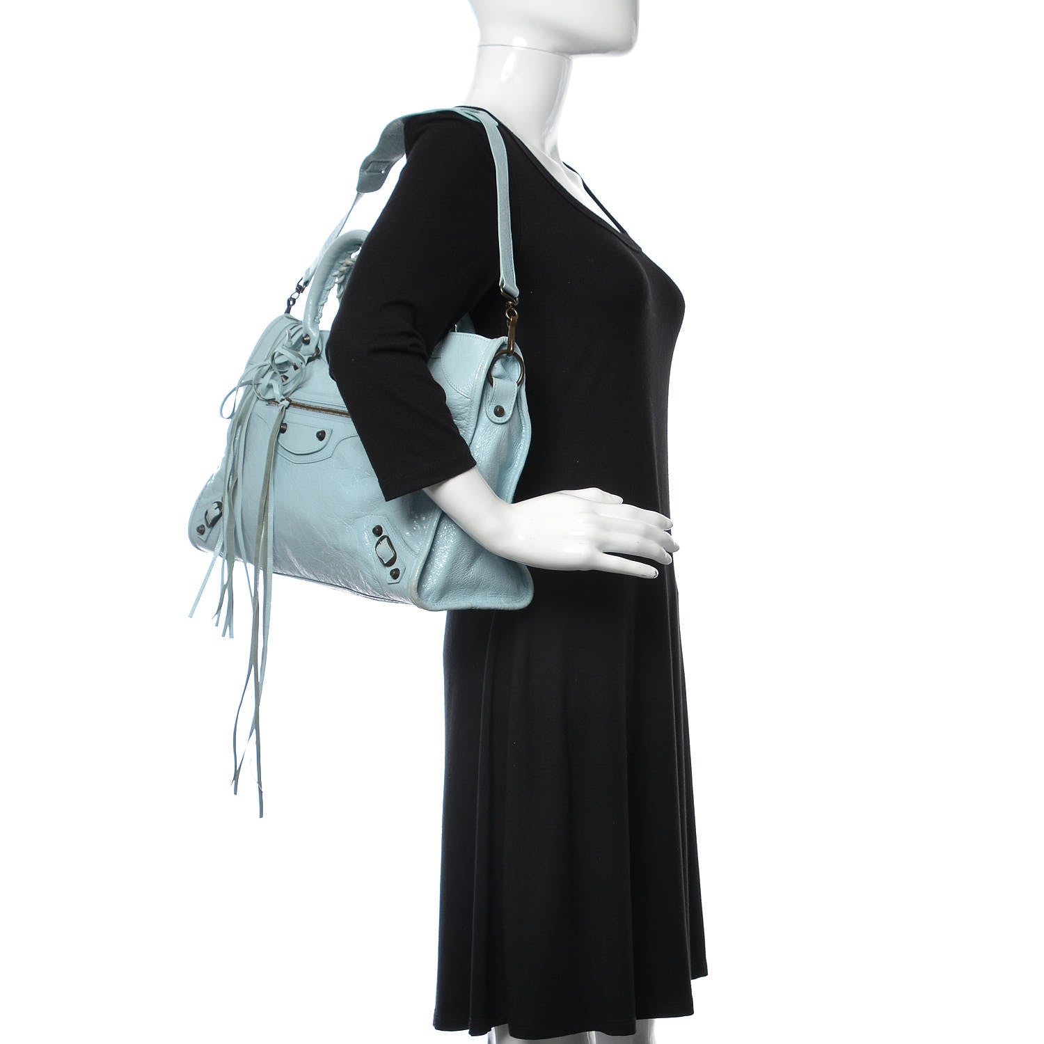 Balenciaga Agneau Classic Hardware City Bleu Dragee 2 of 12