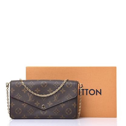 Louis Vuitton Monogram Pochette Felicie Chain Wallet Fuchsia 15 of 15