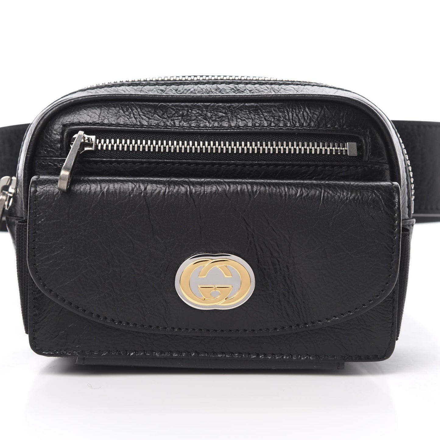 Fluffy Calfskin Mini Morpheus Belt Bag 90 36 Black
