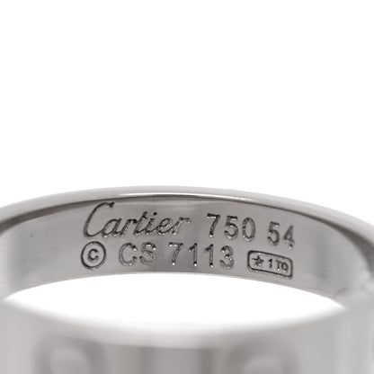Cartier 18K White Gold 3.5mm LOVE Wedding Band Ring 54 7 4 of 6