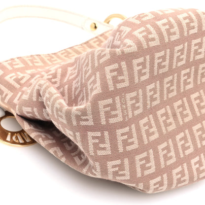 Fendi Zucca Mini Chef Hobo Beige White 10 of 11