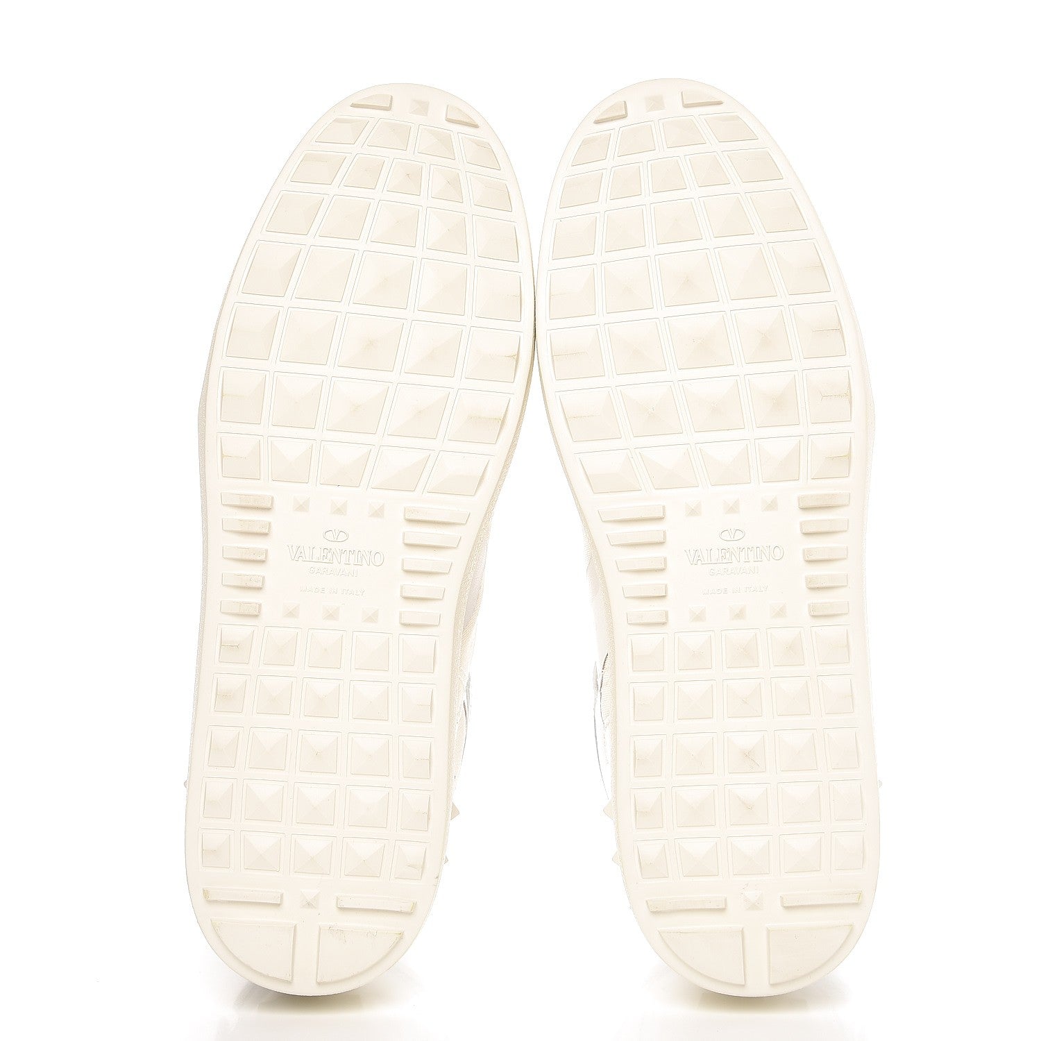 Valentino Garavani Calfskin Rockstud High Top Sneakers 39.5 White 5 of 11
