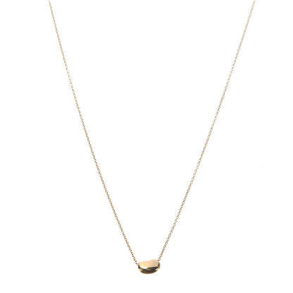 Tiffany 18K Yellow Gold 9mm Elsa Peretti Bean Pendant Necklace 1 of 8