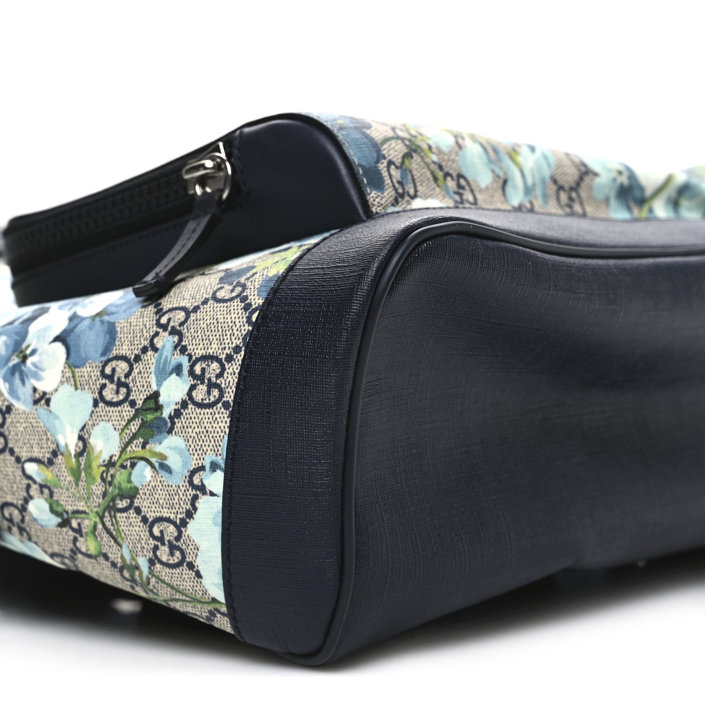 GG Supreme Monogram Blooms Medium Day Backpack Beige Blue Navy