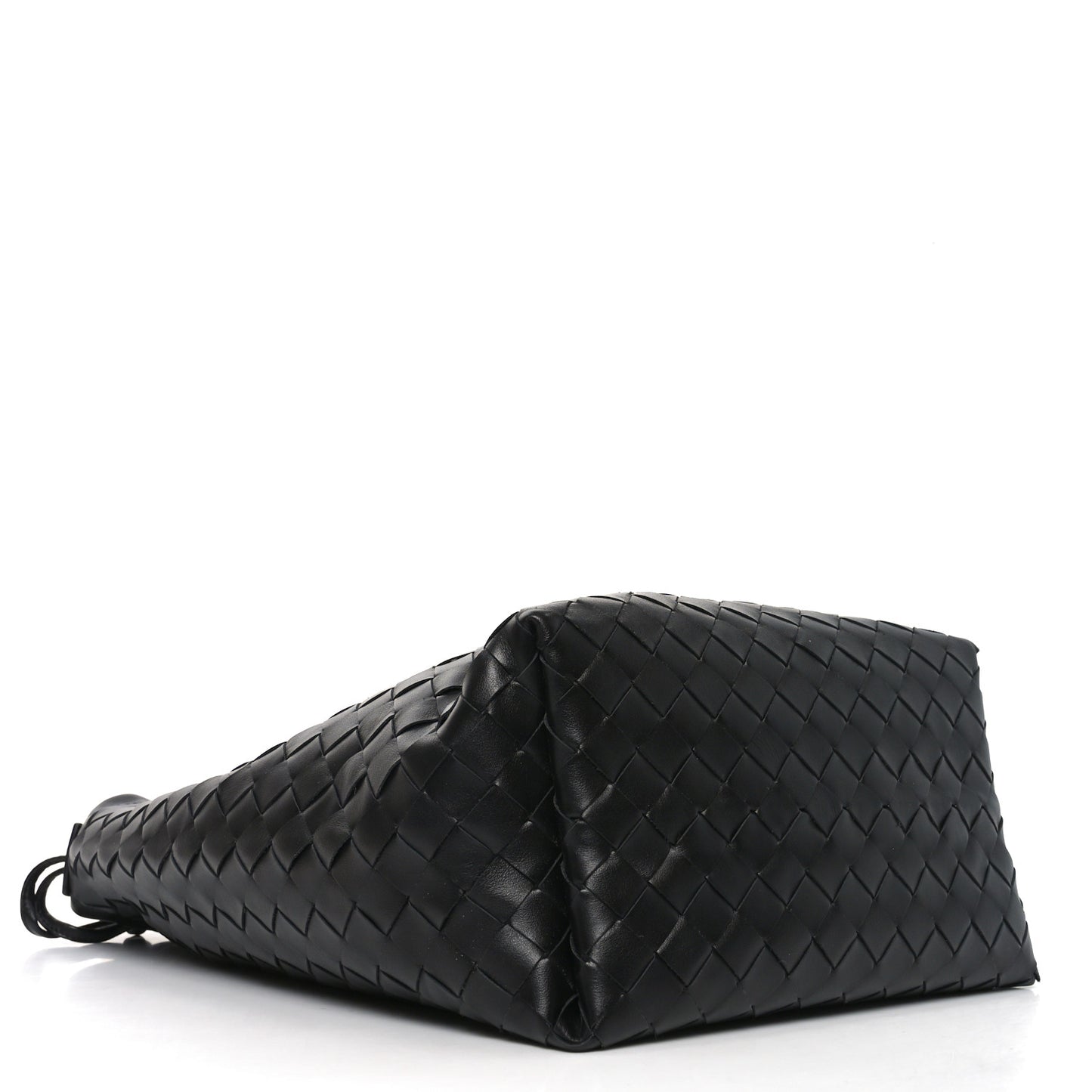 Nappa Intrecciato Biblioteca Bucket Bag Black