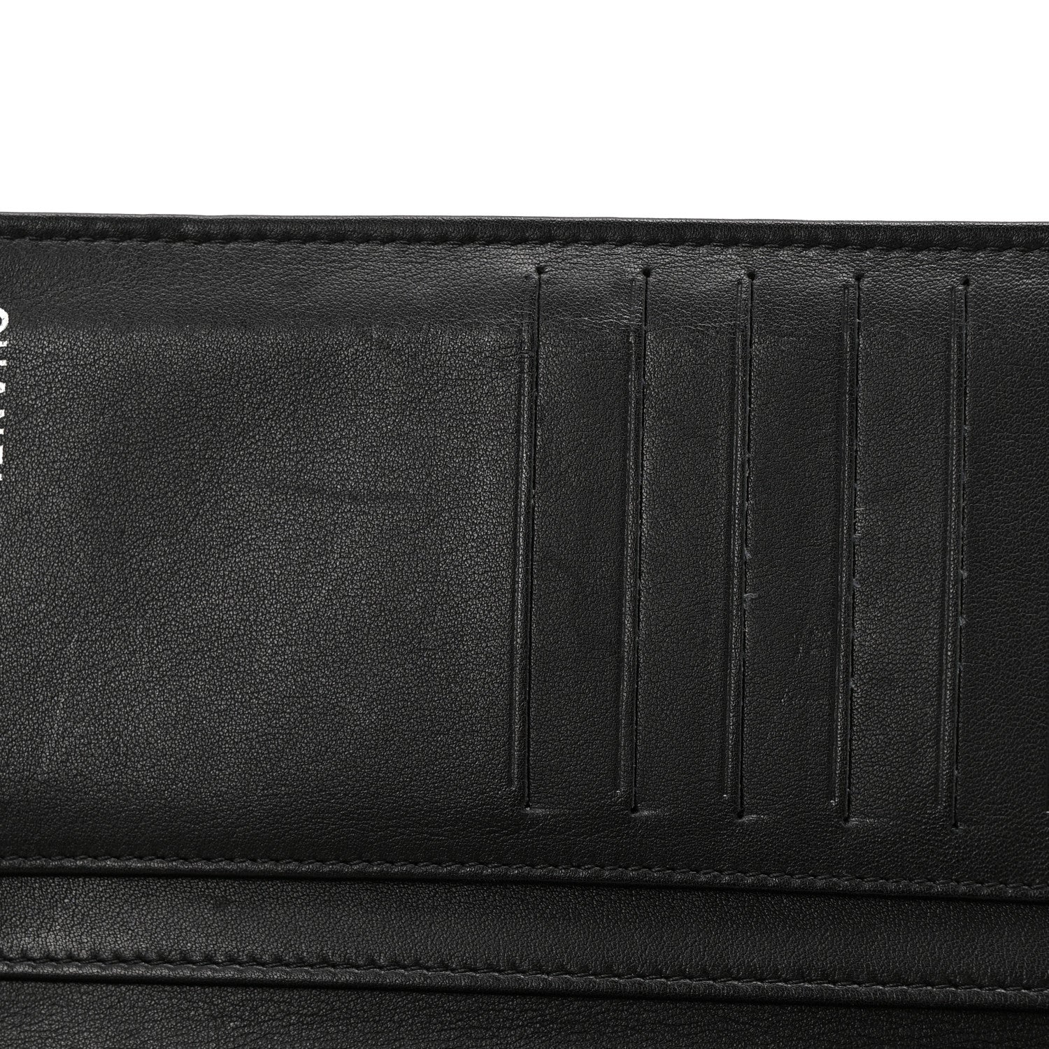 Chanel Calfskin Chevron Quilted Boy Yen Wallet Black 9 of 11