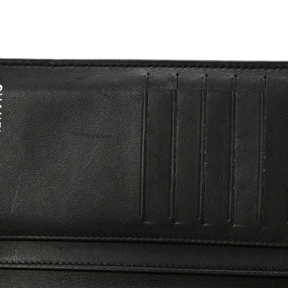 Chanel Calfskin Chevron Quilted Boy Yen Wallet Black 9 of 11