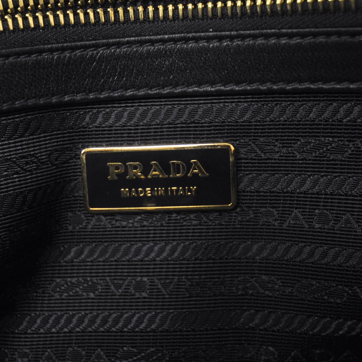 Prada Nappa Leather Gaufre Bauletto Nero Black 7 of 10