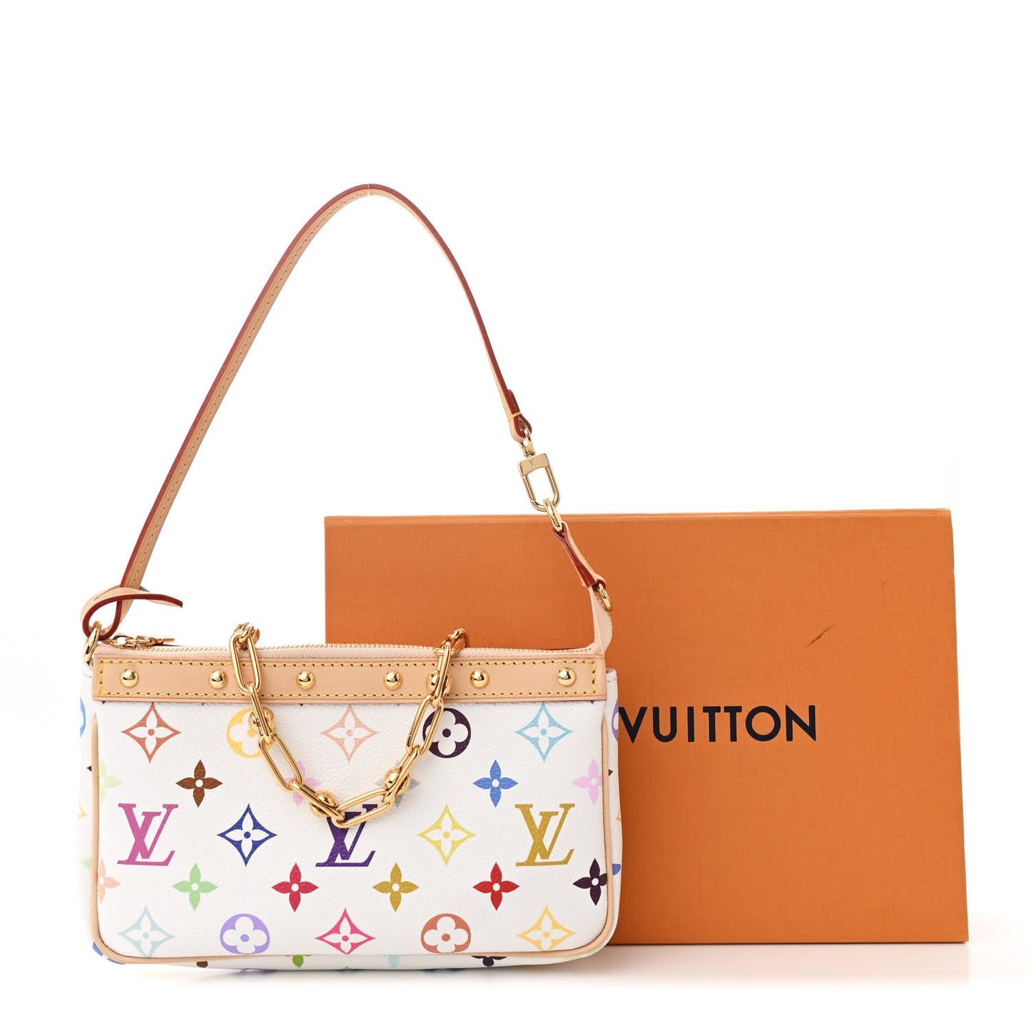 LV X TM Monogram Multicolor Pochette Accessories White