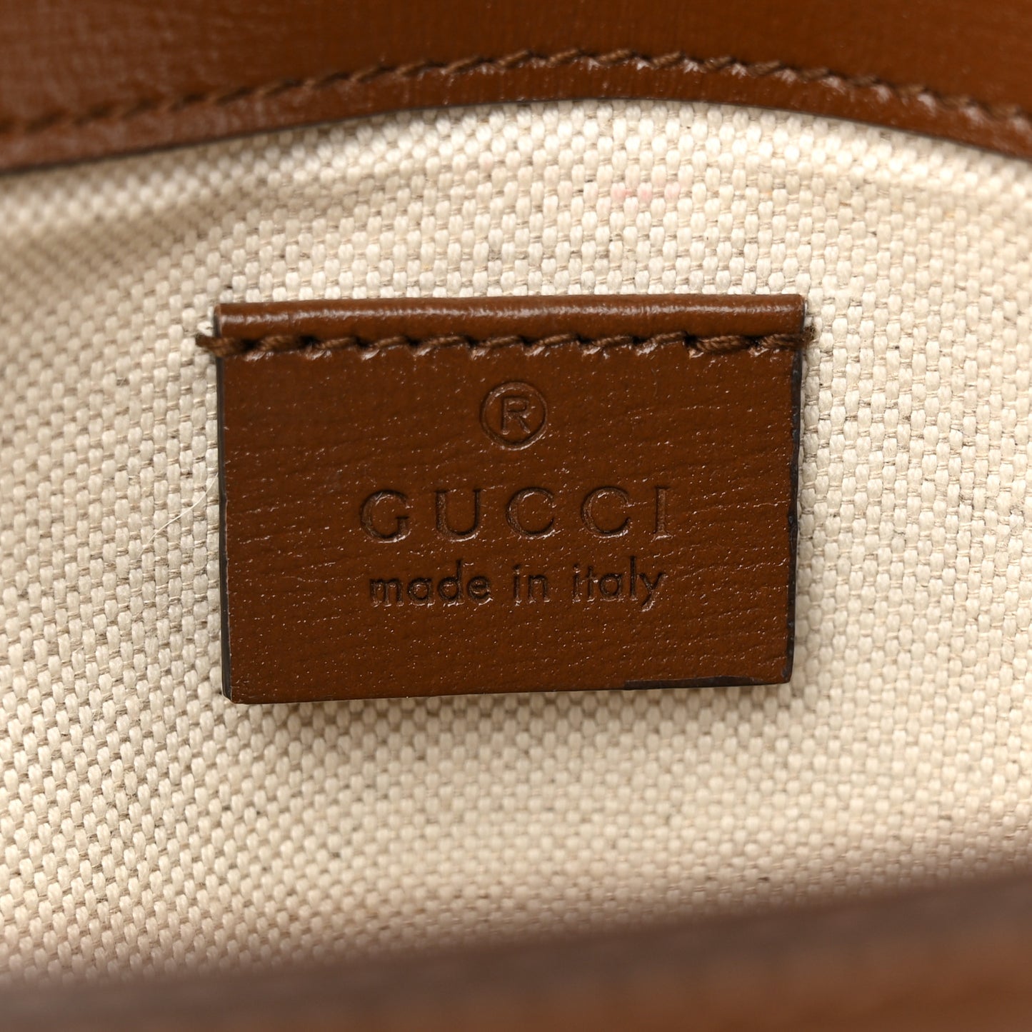 GG Supreme Monogram Azalea Calfskin Web Mini Horsebit 1955 Shoulder Bag Beige Ebony Brown Sugar