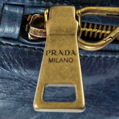 Prada Vitello Shine Hobo Denim 9 of 14