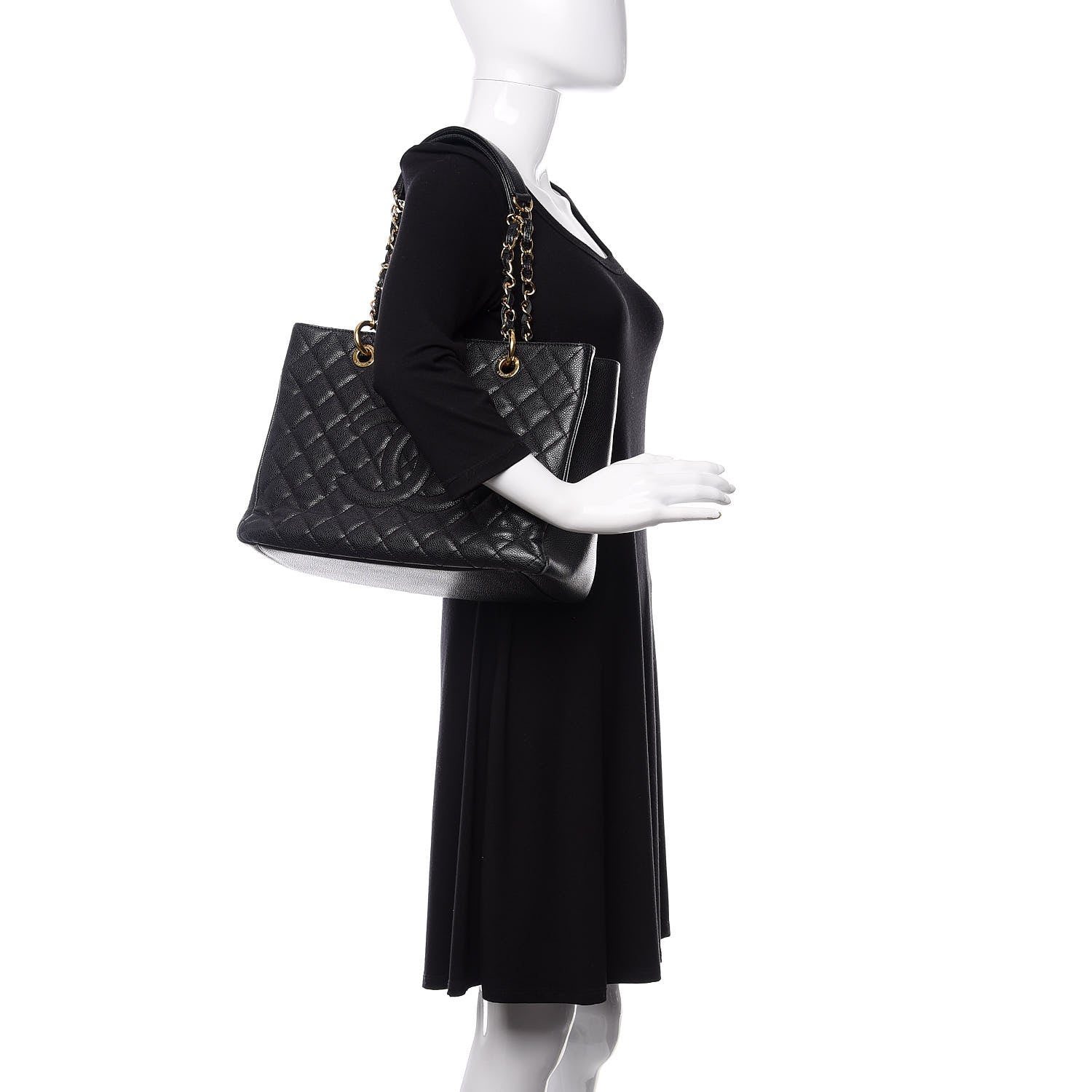 Chanel Caviar Quilted Grand Shopping Tote GST Black 2 of 14