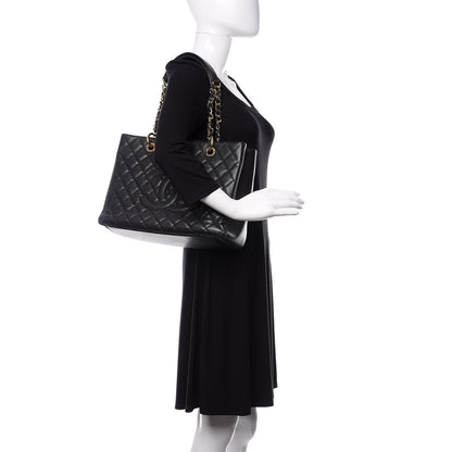 Chanel Caviar Quilted Grand Shopping Tote GST Black 2 of 14