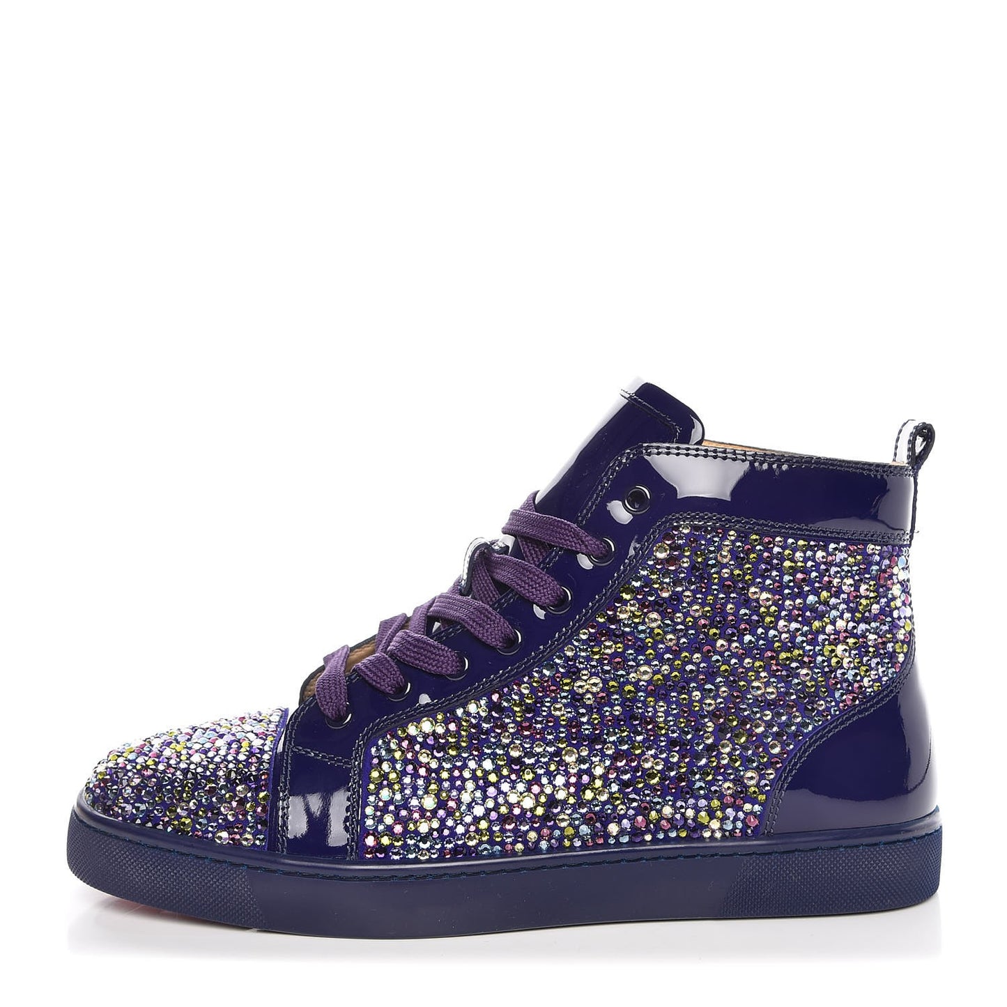 Mens Patent Strass Louis Flat Sneakers 41 Purple Pop