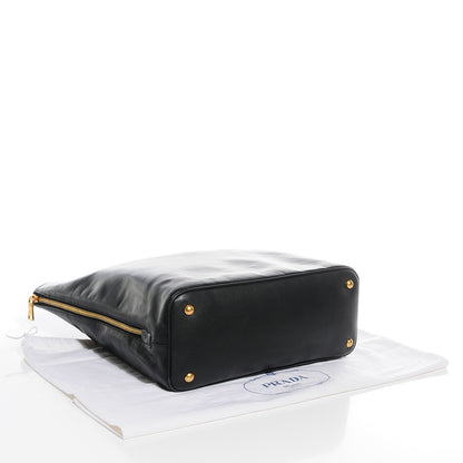 Prada Soft Calf Side Zip Tote Nero Black 4 of 8