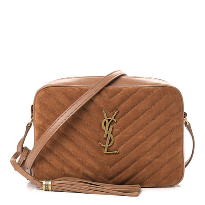Saint Laurent Suede Matelasse Monogram Lou Camera Bag Cinnamon 1 of 8