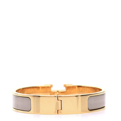 Hermes Enamel Narrow Clic Clac H Bracelet PM Marron Glace 3 of 5