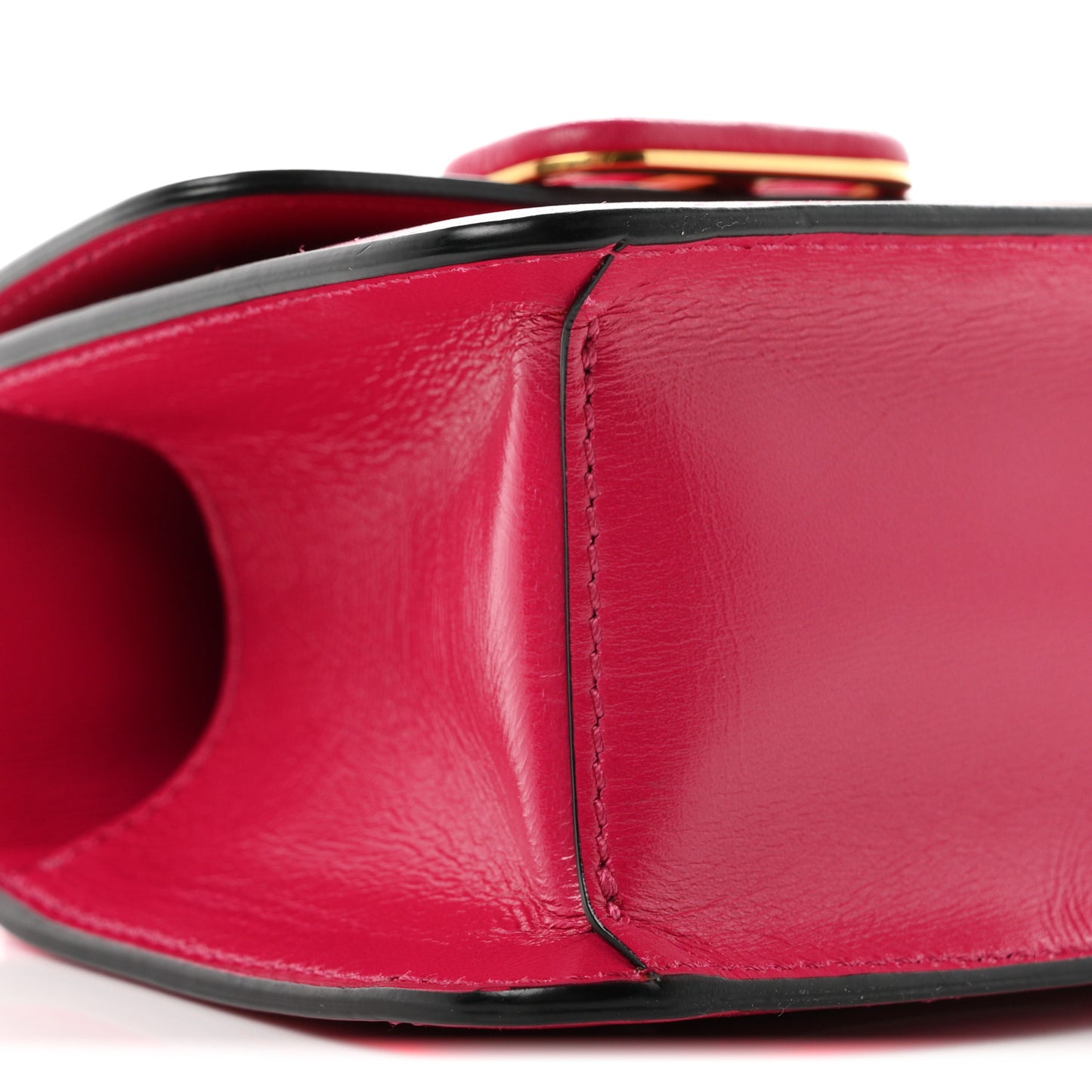 Smooth Calfskin Micro VSling Shoulder Bag Fuchsia
