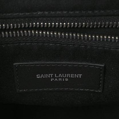Saint Laurent Calfskin Y Quilted Monogram Small Loulou Backpack Black 6 of 10
