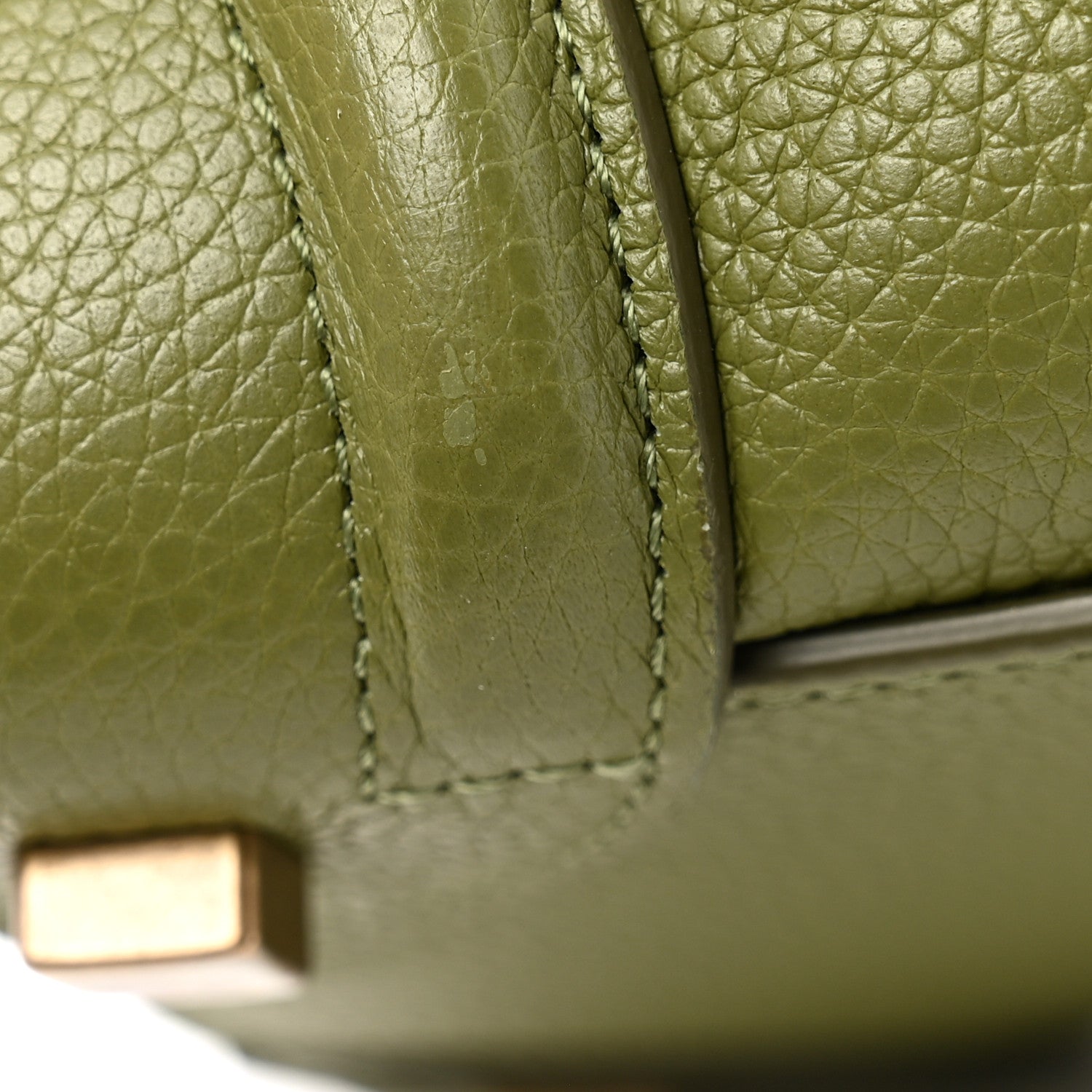 Celine Drummed Calfskin Micro Luggage Light Khaki 14 of 15