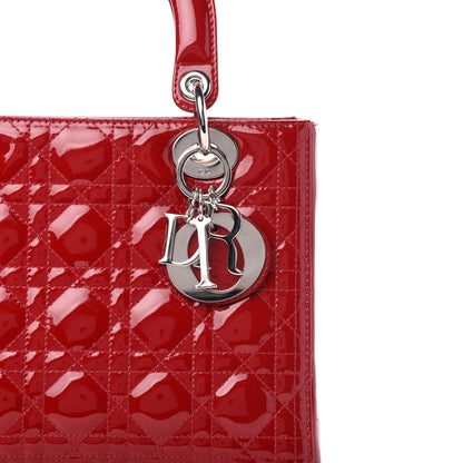 Christian Dior Patent Cannage Medium Lady Dior Red 11 of 11