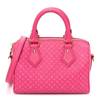 Louis Vuitton Calfskin Nanogram Embossed Speedy Bandouliere 20 Rose 1 of 9