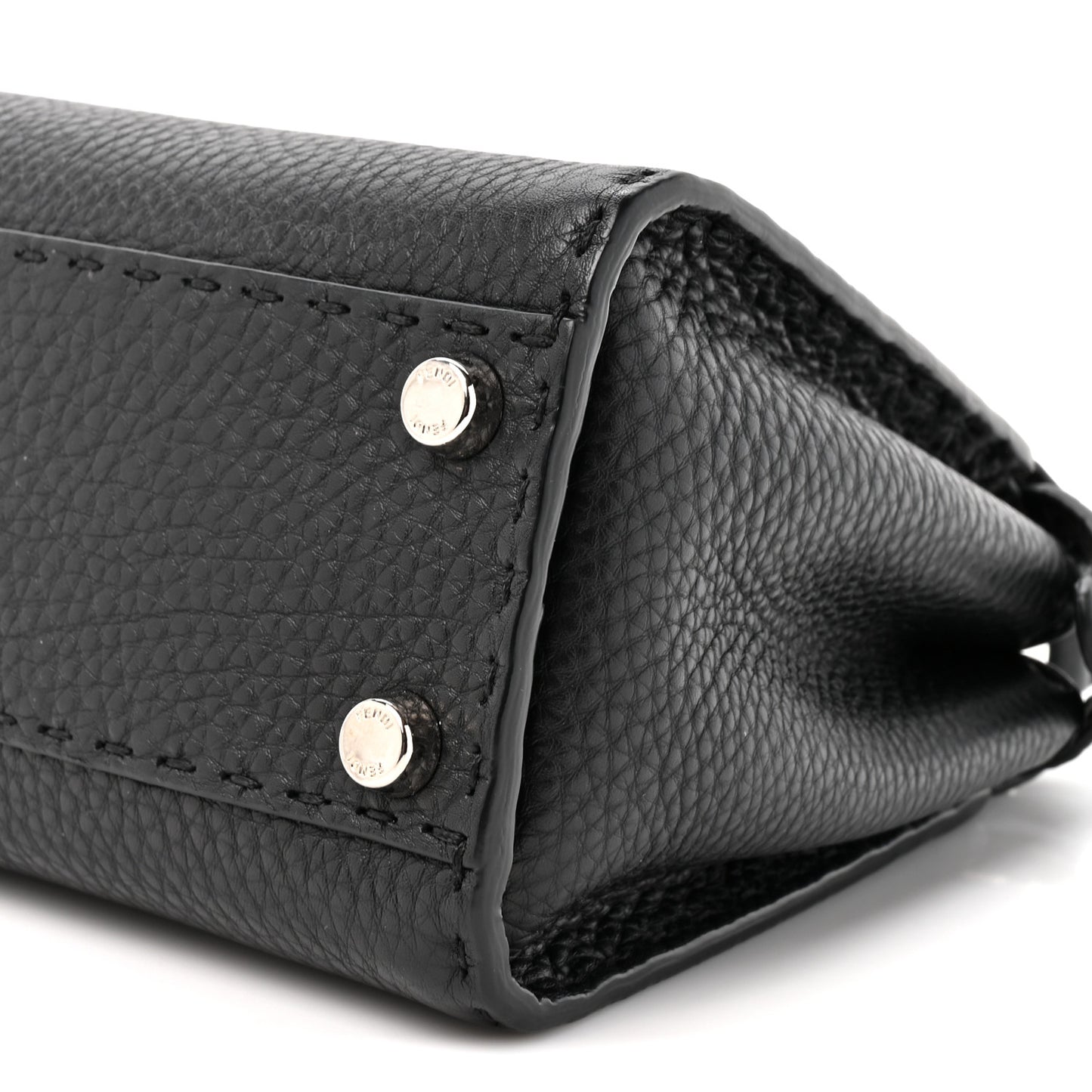 Cuoio Romano Selleria Bi-Color Mini Peekaboo Iconic Satchel Black Mou