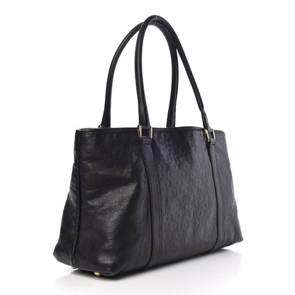 Gucci Calfskin Horsebit Embossed Joy Tote Black 3 of 17