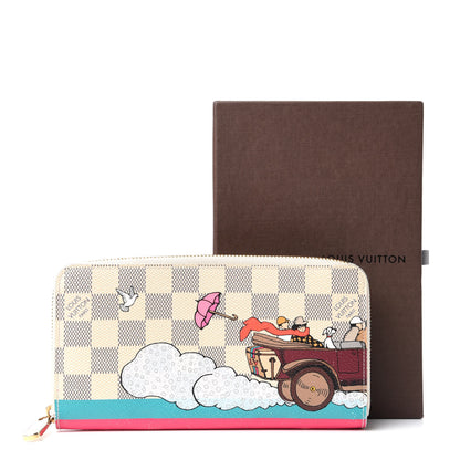 Louis Vuitton Damier Azur 2015 Christmas Animation Zippy Wallet Hibiscus 7 of 7