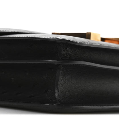 Hermes Ostrich Constance 24 Black 10 of 12