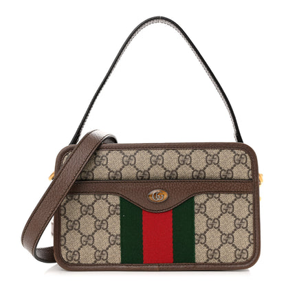 Gucci GG Supreme Monogram Web Ophidia Crossbody Bag Beige New Acero 1 of 11