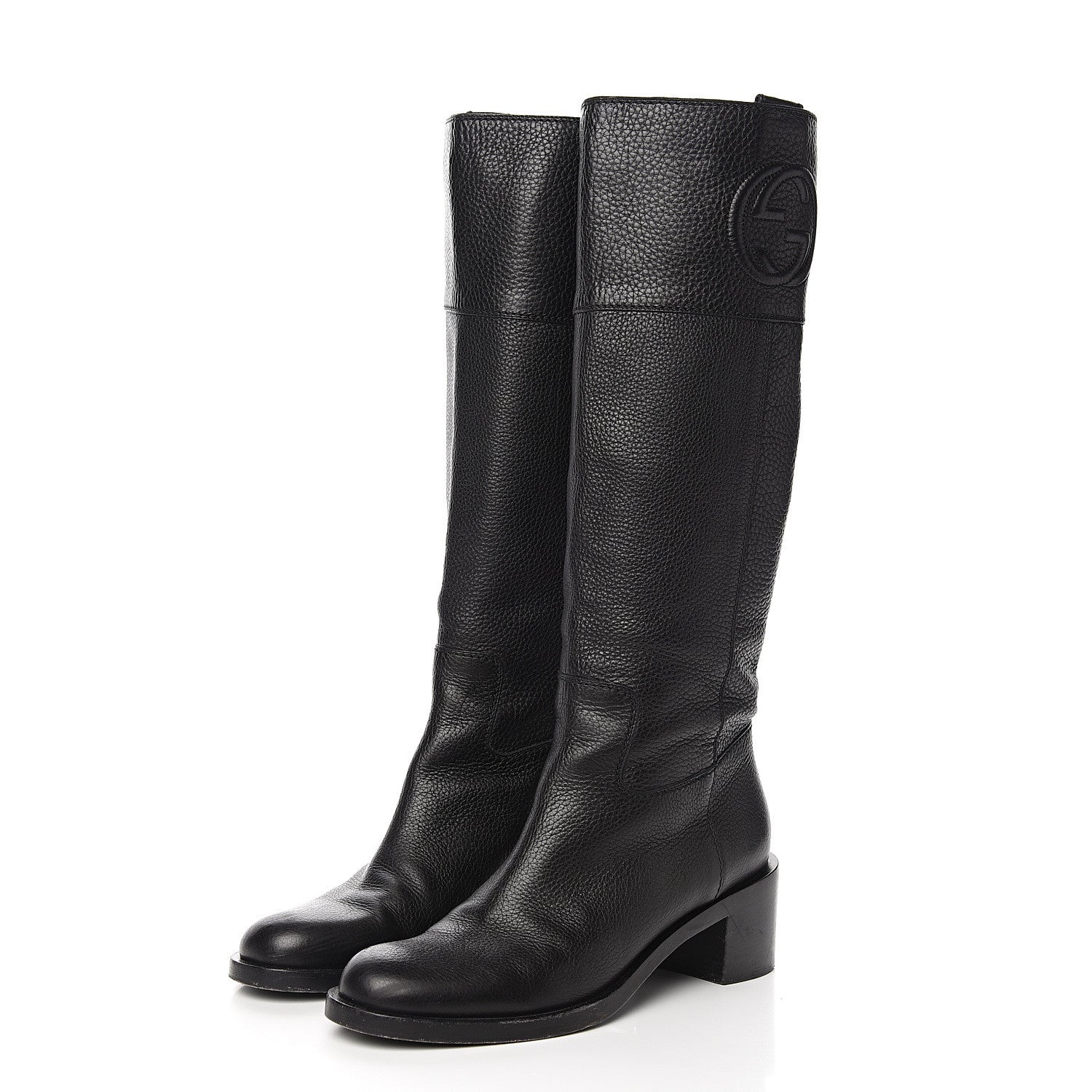 Gucci Calfskin Interlocking G Boots 40.5 Black 3 of 10