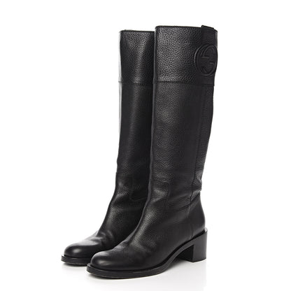 Gucci Calfskin Interlocking G Boots 40.5 Black 3 of 10