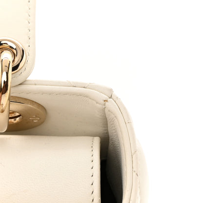 Christian Dior Lambskin Cannage Small My ABCDior Lady Dior White 12 of 16