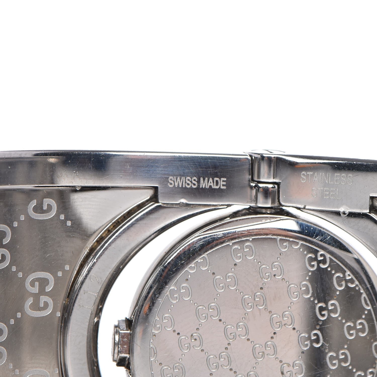 Gucci Stainless Steel Canvas Mother of Pearl 33mm Twirl Quartz Watch 6 of 11
