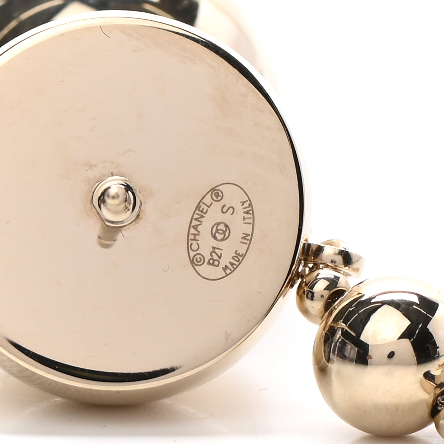 Chanel Metal CC Drop Earrings Gold 4 of 4