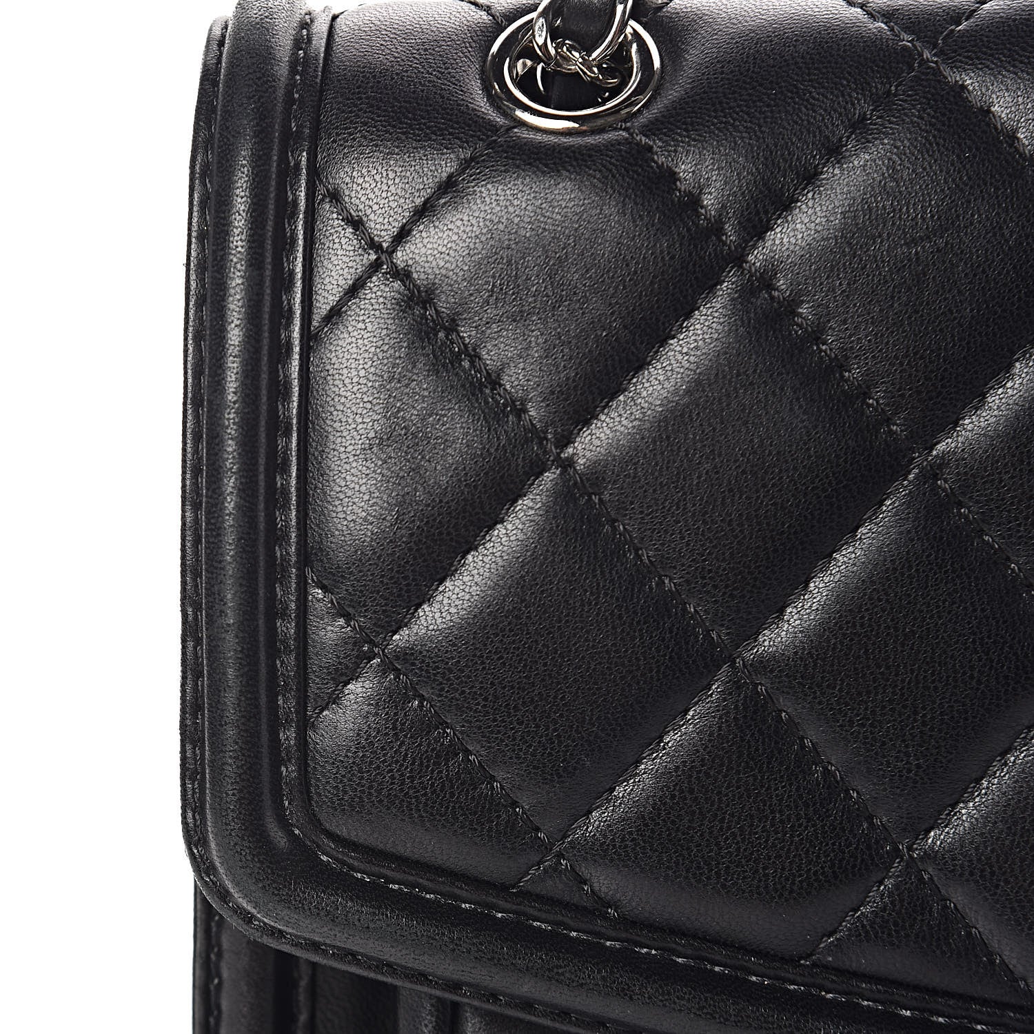 Chanel Lambskin Quilted Large Geometric Flap Black 11 of 16